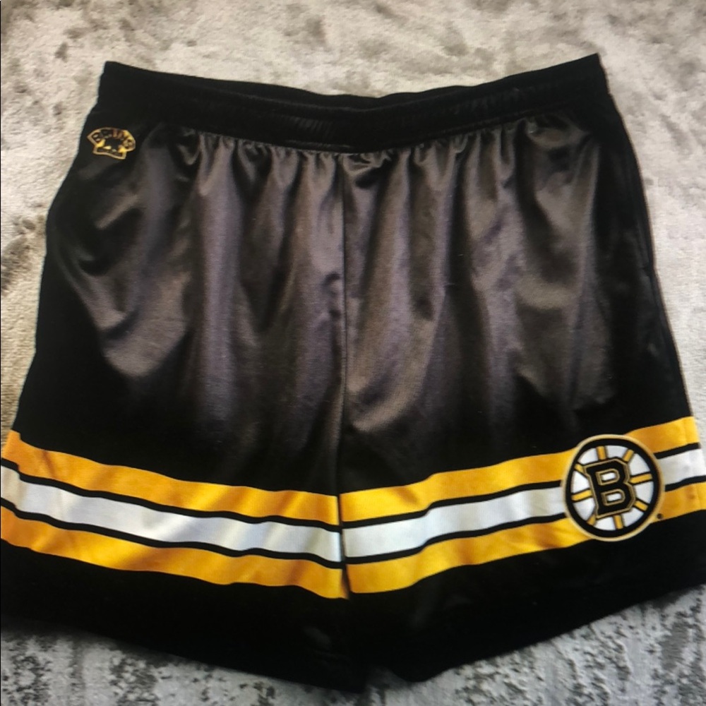 Boston Bruins Black and Gold Men's Hockey Shorts